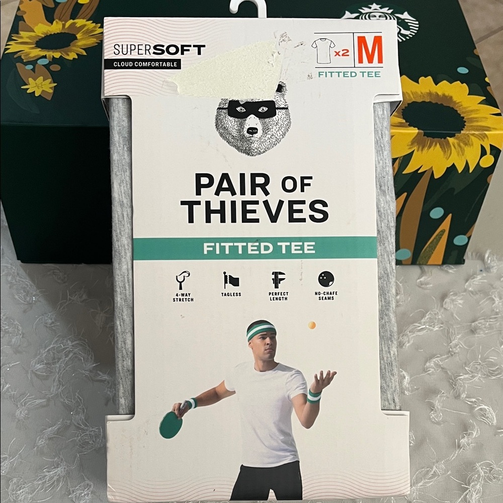 PAIR OF THE THIEVES FITTED TEE 2 PACK  SIZE M